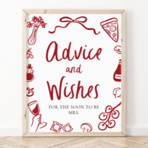 Rode That's Amore Italiaanse Pizza Advies en Wense Poster