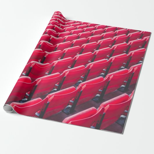 Rode theaterstoelen cadeaupapier (Uitgerold)