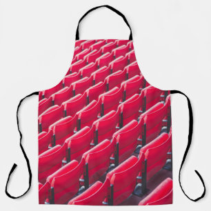 Rode theaterstoelen schort