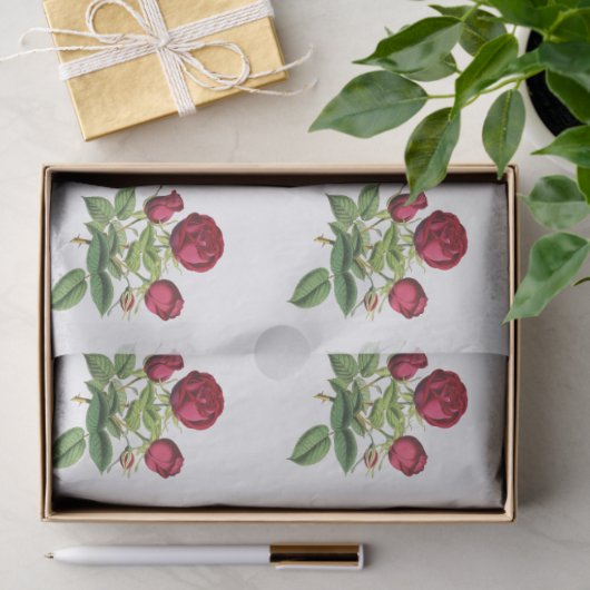  rode thee Rozen bloemen Tissuepapier (Geschenk)