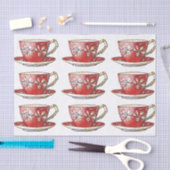  rode theekopjes tissuepapier (Craft)