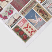 Rode thema collage met rode roos,  meisjes etc tissuepapier (Detail)