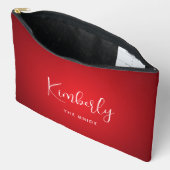 Rode Thema Trouwen De Bruid Custom Gepersonaliseer Etui (Open)