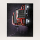 Rode Thunder KW vrachtwagen 18 wieler Legpuzzel (Verticaal)