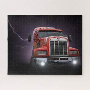 Rode Thunder KW vrachtwagen 18 wieler Legpuzzel