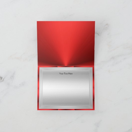 Rode Tiara & Damask Dankjewel Card Bedankkaart (Binnen)