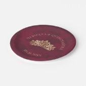 Rode Tiara kroon Elegante Quinceanera Papieren Bordje (Gekanteld)