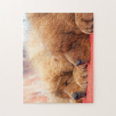 Rode Tibetaanse Mastiff-hond Jigzaag Puzzle Legpuzzel (Verticaal)