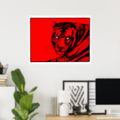 RODE TIGER POSTER (Thuiskantoor)