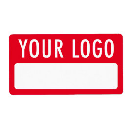 Rode Tijdelijke Naamlabels met Logo Badge Stickers