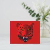 Rode tijger briefkaart (Staand voorkant)