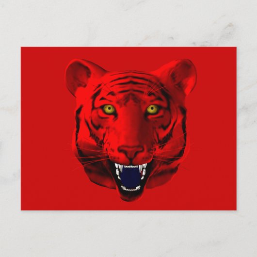 Rode tijger briefkaart (Voorkant)