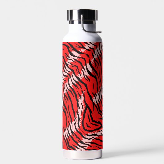 Rode Tijger Dier Huid Patroon Ontwerp Waterfles (Links)