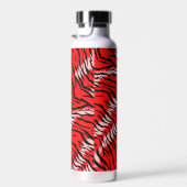 Rode Tijger Dier Huid Patroon Ontwerp Waterfles (Rechts)