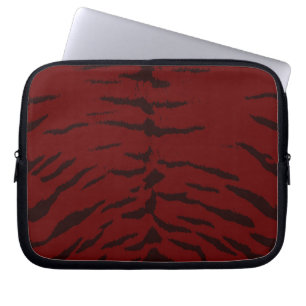 Rode Tijger Digitale Print Laptop Sleeve
