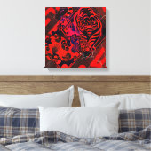 Rode Tijger Draak Canvas Afdruk (Insitu (Slaapkamer))
