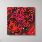 Rode Tijger Draak Canvas Afdruk (Voorkant)