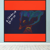 Rode Tijger Elf Koning Canvas Afdruk (Insitu (Houten vloer))