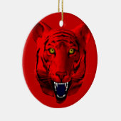 Rode tijger keramisch ornament (Rechts)