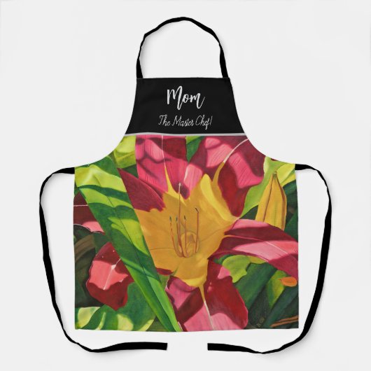 Rode Tijger Lelie bloemen, Mam Schort (Voorkant)