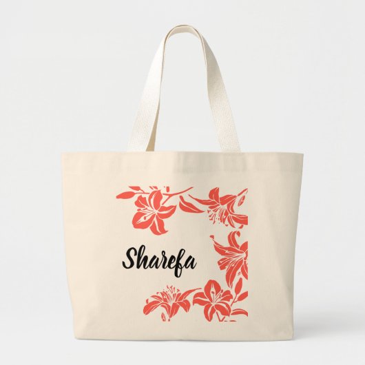 Rode Tijgerlelie Tote Tas (Voorkant)