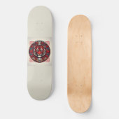 Rode Tijgerplein Persoonlijk Skateboard (Voorkant)