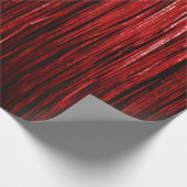 Rode tinsel strepen cadeaupapier (Hoek)