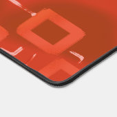 Rode Tint Geometrische Vierkantjes Desk Mat (Hoek)