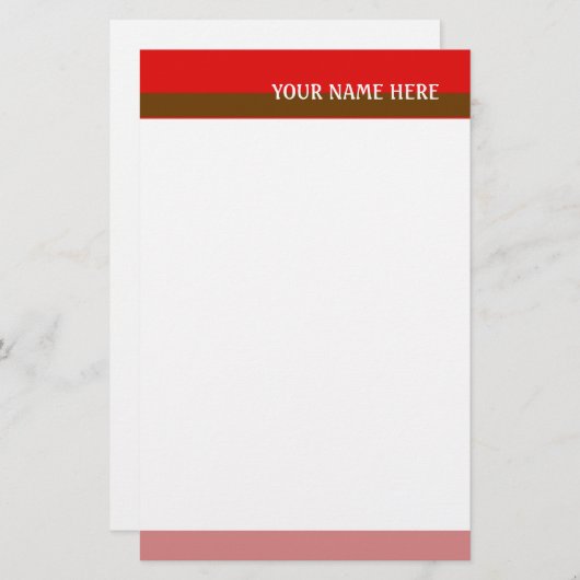 Rode tinten briefpapier (Voorkant / Achterkant)