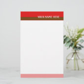 Rode tinten briefpapier (Staand voorkant)