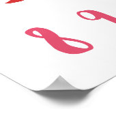 Rode tinten nummers nul tien 0 10 Docent Kinder ka Poster (Hoek)