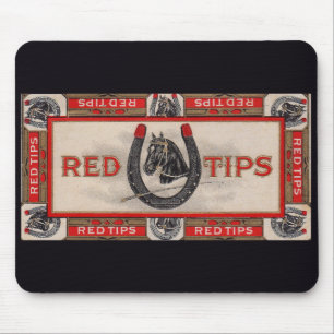 Rode Tips sigarenlabel afdrukken Muismat