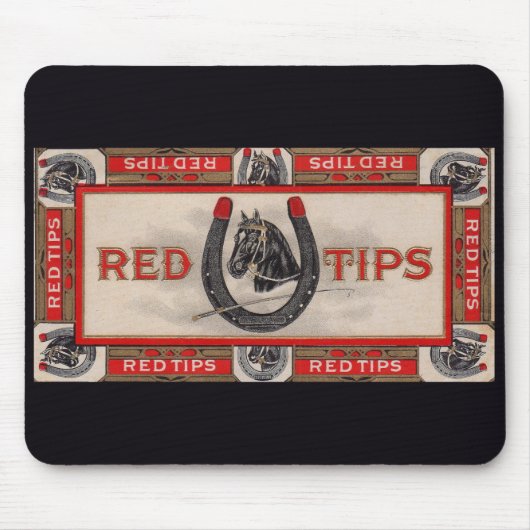Rode Tips sigarenlabel afdrukken Muismat (Voorkant)