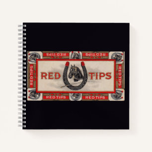 Rode Tips sigarenlabel afdrukken Notitieboek