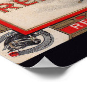 Rode Tips sigarenlabel Poster (Hoek)