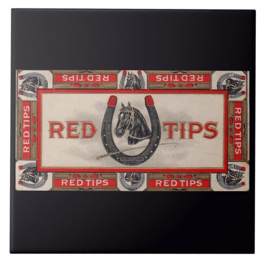 Rode Tips sigarenlabel Tegeltje (Voorkant)