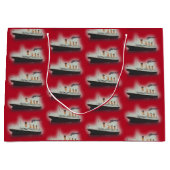  Rode Titanic sjerp kerst Groot Cadeauzakje (Voorkant)