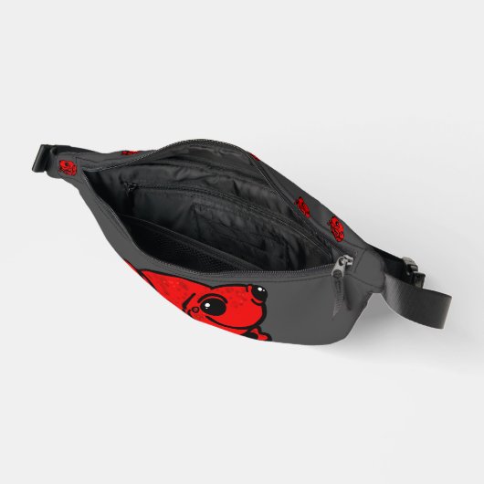 Rode Toad Print Cut Sew Bag Heuptasje (Open)