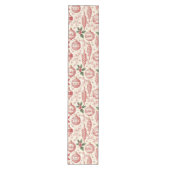 Rode Toile Chinoiserie Kerstornamenten Medium Tafelloper (Voorkant)