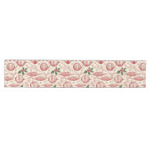Rode Toile Chinoiserie Kerstornamenten Medium Tafelloper (Horizontaal)