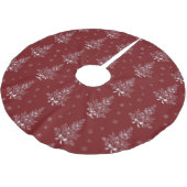 Rode Toile De Jouy Coquette Kerstblad Kerstboom Rok (Gekanteld)