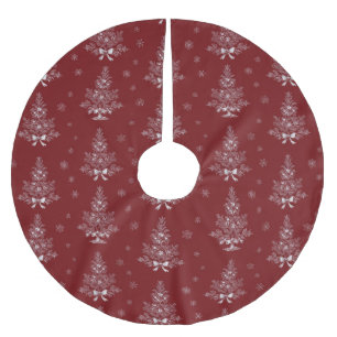 Rode Toile De Jouy Coquette Kerstblad Kerstboom Rok