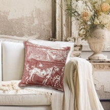 Rode Toile de Jouy Jachthonden op het platteland