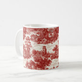 Rode Toile Landschap Scene (8) Koffiemok (Voorkant links)