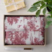Rode Toile Landschapscene (6) Tissuepapier (Geschenk)