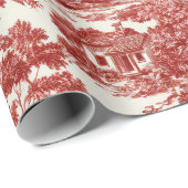 Rode Toile Landschapscene (8) Cadeaupapier (Rol Hoek)