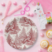Rode Toile Papieren Bordje (Feest)