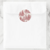 Rode Toile Ronde Sticker (Tas)