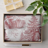Rode Toile Tissuepapier (Geschenk)