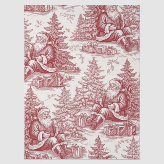 Rode Toile Tissuepapier (Voorkant)